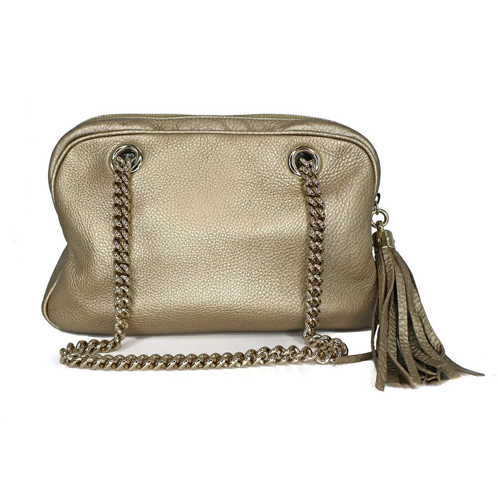 Gucci metallic Chain Soho leather Shoulder gold Bag